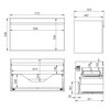 Elita MOODY 90 1S+1S skrinka pod umývadlo čierna matná 91x54x47,1 cm RE010900037160