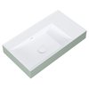 Elita Level ľavé nástenná umývadlo Solid Surface 80,5x45,5 cm White Matt/Sage Matt RE041461210890