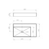 Elita Level ľavé nástenná umývadlo Solid Surface 80,5x45,5 cm White Matt/Sage Matt RE041461210890