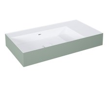 Elita Level ľavé nástenná umývadlo Solid Surface 80,5x45,5 cm White Matt/Sage Matt RE041461210890