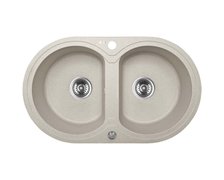 Laveo DAFNE granitový drez 78 x 47 cm, bež SBD_420T