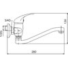 Novaservis METALIA 55 drezová umývadlová vodovodná batéria 150 mm, chróm 55070,0