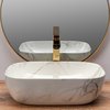 Rea BELINDA AIAX MARMUR keramické umývadlo na dosku 46 x 32 cm U6596