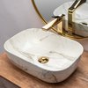 Rea BELINDA AIAX MARMUR keramické umývadlo na dosku 46 x 32 cm U6596