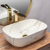 Rea BELINDA AIAX MARMUR keramické umývadlo na dosku 46 x 32 cm U6596