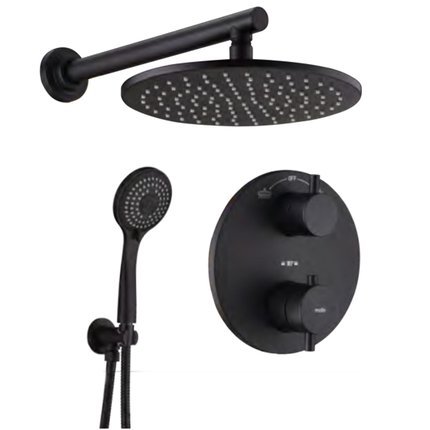 MODI LIVA BLACK podomietkový termostatický sprchový set 10020202701BL