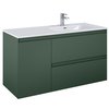 Elita SPLIT skrinka pod umývadlo 120 cm 2S + kôš, green matt 169018
