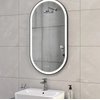 LED oválne kúpeľňové zrkadlo 50 x 100 cm LED OVL, čierny rám, HOM-02505