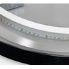 LED oválne kúpeľňové zrkadlo 50 x 100 cm LED OVL, čierny rám, HOM-02505