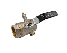 Land vodný guľový ventil TYTAN so sytičom a odvzdušňovacím ventilom 1", ZKWD-PP-25.ODP