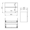 Elita Komoda LOOK 80 2S 80x63,5 cm – Kúpeľňová komoda, Soft-Close RE080801027160