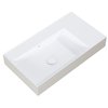 Elita Level ľavé nástenná umývadlo Solid Surface 80,5x45,5 cm White Matt/Fume Matt RE041461216190