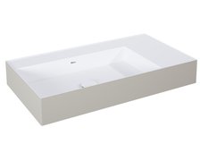 Elita Level ľavé nástenná umývadlo Solid Surface 80,5x45,5 cm White Matt/Fume Matt RE041461216190