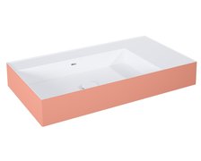 Elita Level ľavé nástenná umývadlo Solid Surface 80,5x45,5 cm White Matt/Pink Matt RE041461216020