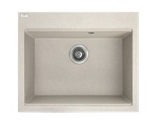 Laveo TAU jednokomorový granitový drez 60 x 50 cm, bež SBT_4106