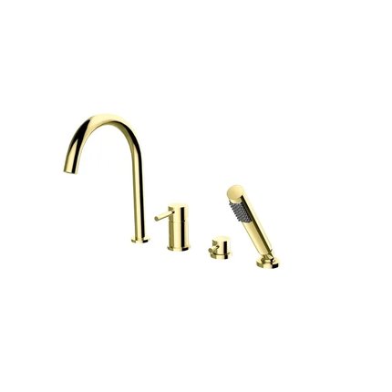 Besco ILLUSION 4-otvorová vaňová batéria svetlo zlatá BW-I4-JZ