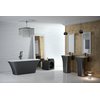 Besco ASSOS GLAM voľne stojaca vaňa z liateho mramoru 160 x 70 cm, grafit