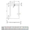 Radaway Teos F sprchová vanička z mramorového zlepenca 150 x 80 x 4 cm HTF15080-04