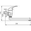 Novaservis METALIA 55 umývadlová drezová vodovodná batéria 150 mm, chróm 55076,0