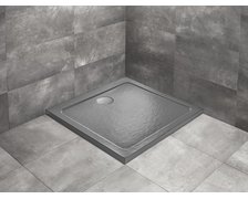 Radaway Doros C Stone antracit akrylátová, štvorcová sprchová vanička 90 x 90 SDRC9090-01-64S