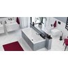 Excellent Heaven SLIM – Obdĺžniková akrylátová vaňa do kúpeľne 180 × 80 cm s odtokovým setom FLOW Black Mat (WAEX.HEV18WHS)