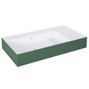 Elita Level ľavé nástenná umývadlo Solid Surface 80,5x45,5 cm White Matt/Green Matt RE041461216200