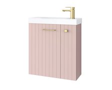 Kúpeľňová skrinka Nook set s umývadlom 55 cm ružová matná 010-SU55-09+TR41366