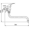 Novaservis METALIA 55 drezová umývadlová vodovodná betéria 150 mm, chróm 55078,0