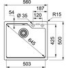 Franke Urban UBG 610-56 fragranitový drez 56 x 50 cm Béžový