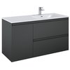 Elita SPLIT skrinka pod umývadlo 120 cm 2S + kôš, antracit matt 168170