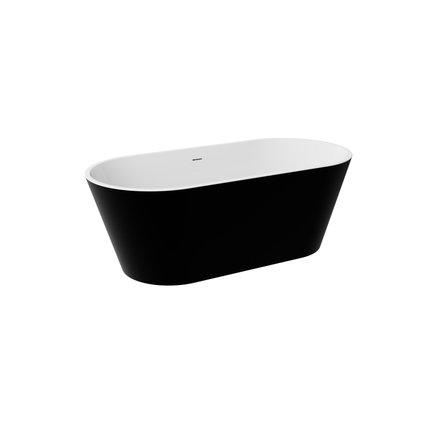 Besco DEEVA B&W voľne stojaca akrylátová vaňa s prepadom 180 x 80 cm, #WWA-180-DBC