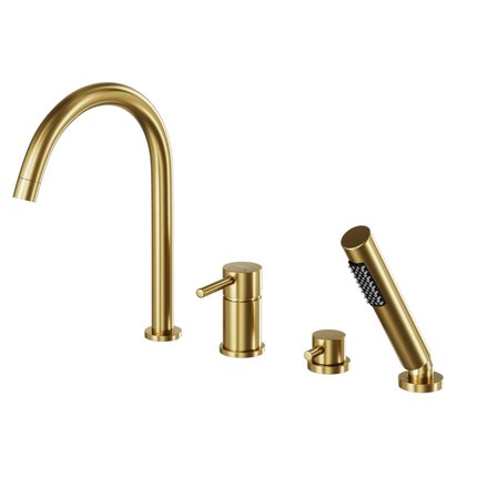 Besco ILLUSION 4-otvorová vaňová batéria brúsená zlatá BW-I4-ZS