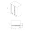 DEANTE KERRIA PLUS Sprchové dvere zalamovacie 100 + 80 x 200 cm sklo číre KTSXN43P+KTSXN42P