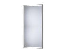 Home SOLID BLACK zrkadlo s LED osvetlením 50 x 100 cm