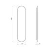Elita SHARON LONG zrkadlo s LED osvetlením 35 x 150 cm, Rose Gold RE060350015450