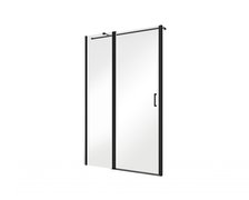 Besco EXO-C BLACK sprchové dvere 100 x 190 cm, sklo číre, profil čierny