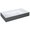 Elita Level ľavé nástenná umývadlo Solid Surface 80,5x45,5 cm White Matt/Antracit Matt RE041461216180