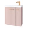 Kúpeľňová skrinka Nook set s umývadlom 55 cm ružová matná 010-SU55-09+TR41366