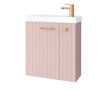 Kúpeľňová skrinka Nook set s umývadlom 55 cm ružová matná 010-SU55-09+TR41366