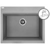 Laveo TAU jednokomorový granitový drez 60 x 50 cm, sivý SBT_5106