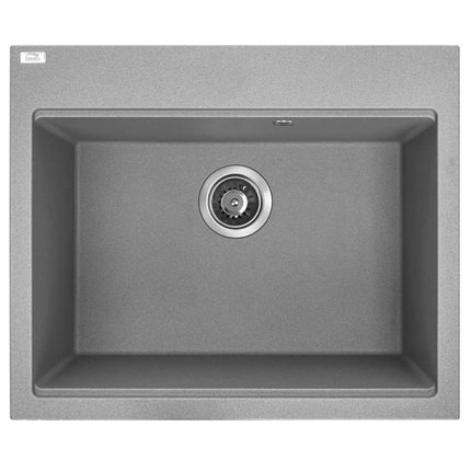 Laveo TAU jednokomorový granitový drez 60 x 50 cm, sivý SBT_5106