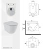 Besco ASPEN WHITE WC misa závesná Rimless 49,5 x 36,5 x 33 cm so sedátkom #ZAS-B-DASB
