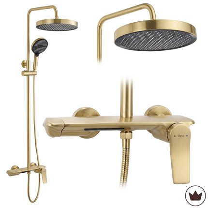 Rea VISION BRUSH GOLD sprchový set s batériou P9667
