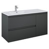 Elita SPLIT skrinka pod umývadlo 120 cm 2S + kôš, antracit matt 168166