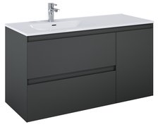 Elita SPLIT skrinka pod umývadlo 120 cm 2S + kôš, antracit matt 168166