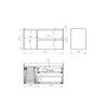 Elita SPLIT skrinka pod umývadlo 120 cm 2S + kôš, antracit matt 168166