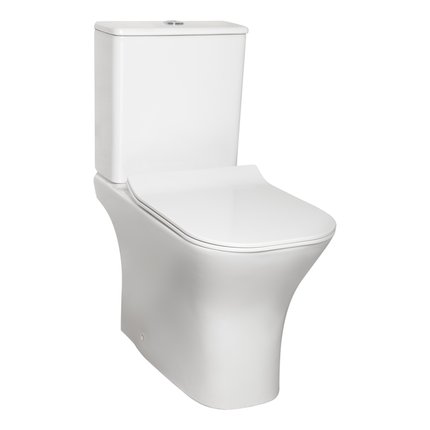 Novoterm Kamet WC kombi RimFree , odtok univerzálný /spodný alebo zadný/ , splachovanie 3/6l. s voľne-padajúcim sedátkom