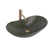 Rea ROYAL Olive Matt keramické umývadlo na dosku 61,5 x 35,5 cm U6372