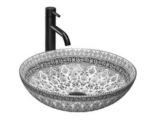 Rea ARTE Dark Grey keramické umývadlo na dosku 40 cm U8002