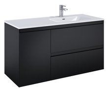 Elita SPLIT skrinka pod umývadlo 120 cm 2S + kôš, black matt 168171